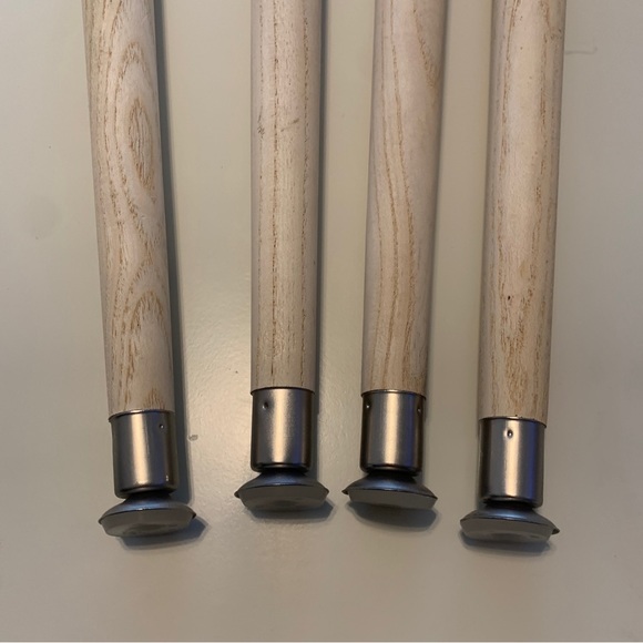 Wooden Furniture Feet - Set of 4 Brown 16 Inch Tapered Furniture Leg - Picture 3 of 7